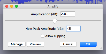 Amplify Filter Settings