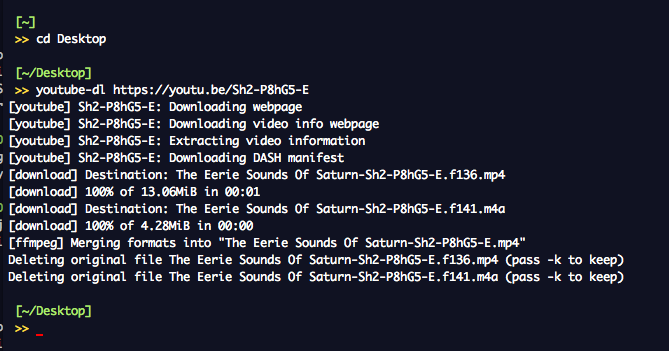 youtube-dl terminal commands